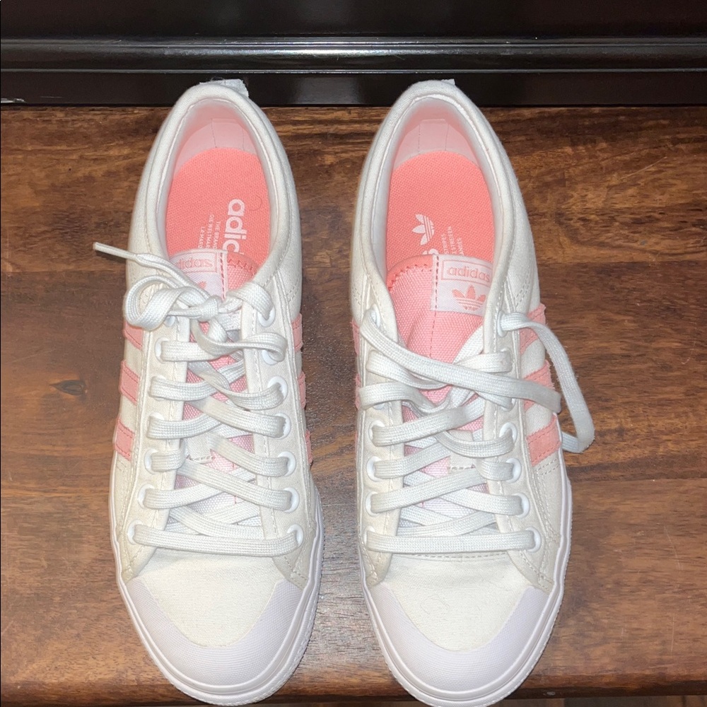 Adidas White and Pink Sneakers